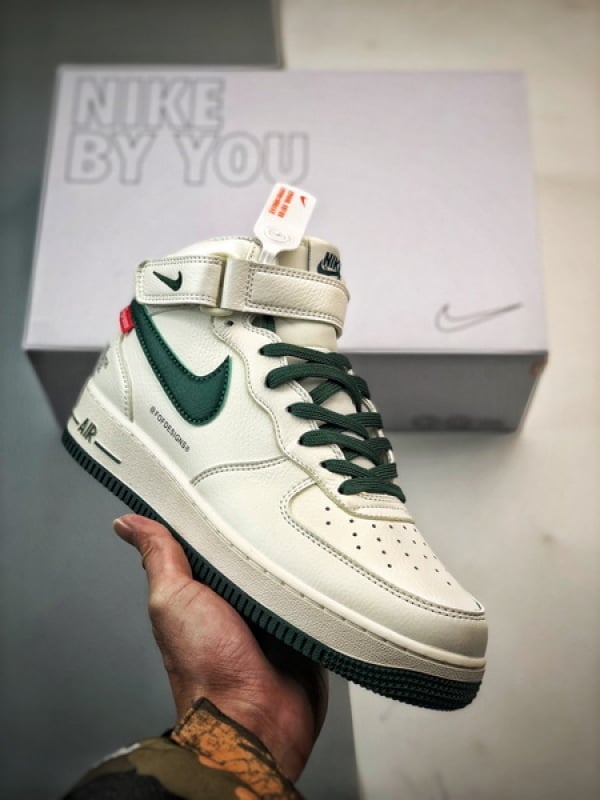 Air Force 1 Mid By You The North Face Sup Branco e Verde - Vista 1