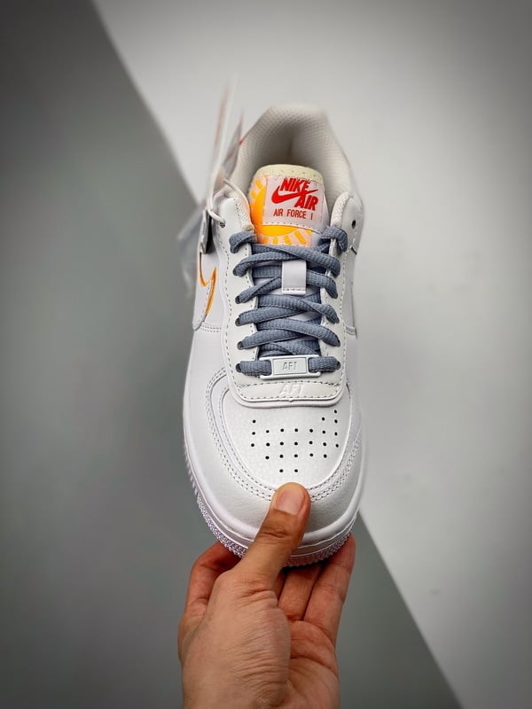 Air Force 1 ShadowBranco Laranja Azul Patchwork - Vista 9