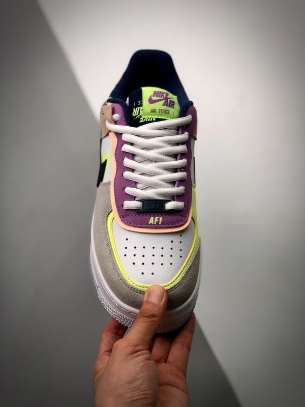 Air Force 1 Shadow Cinzento Preto Verde Patchwork - Vista 7