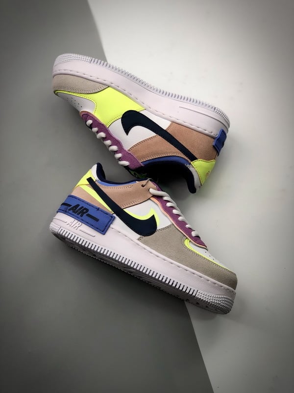 Air Force 1 Shadow Cinzento Preto Verde Patchwork - Vista 9