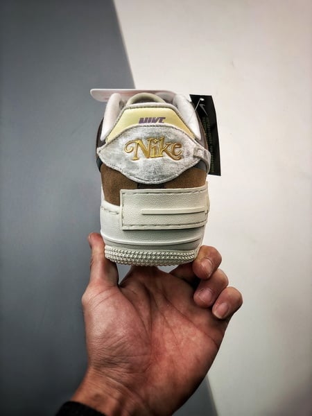 Air Force 1 Shadow Branco Cinzento e Marrom - Vista 3