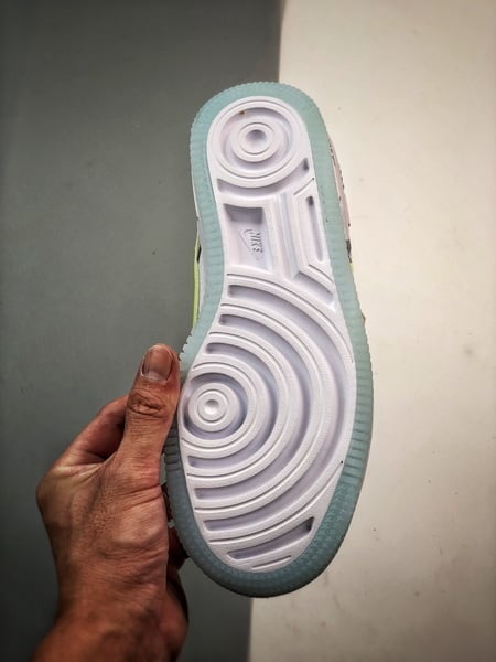 Air Force 1 Shadow Branco Cinzento e Verde - Vista 4