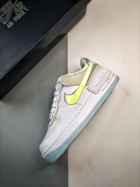 Air Force 1 Shadow Branco Cinzento e Verde - Vista 8
