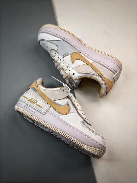 Air Force 1 Shadow Branco Rosa Dourado - Vista 6