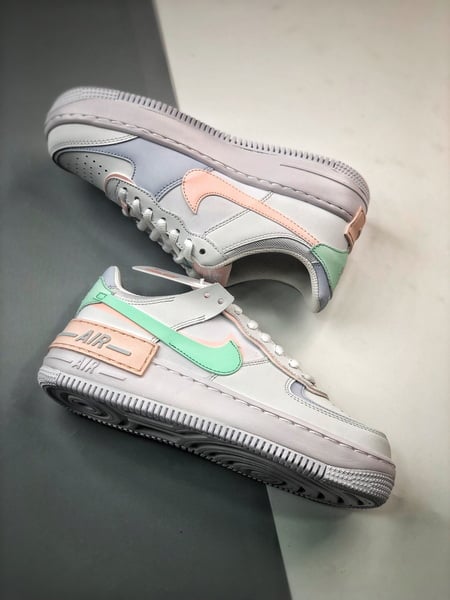 Air Force 1 Shadow Branco e Rosa - Vista 4