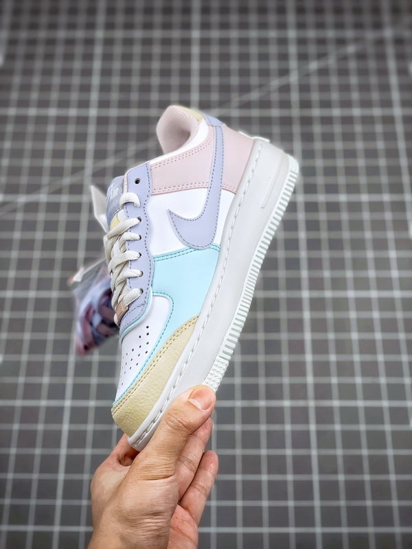 Air Force 1 Shadow Branco Azul e Rosa - Vista 5