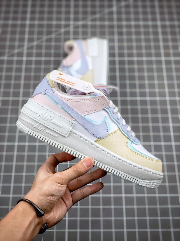 Air Force 1 Shadow Branco Azul e Rosa - Vista 9