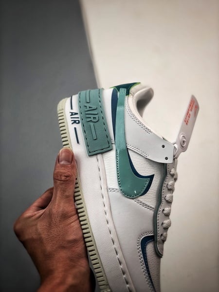 Air Force 1 Shadow Branco Azul e Verde - Vista 2