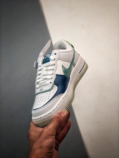 Air Force 1 Shadow Branco Azul e Verde - Vista 5