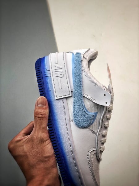 Air Force 1 Shadow Branco Azul Camurca - Vista 2