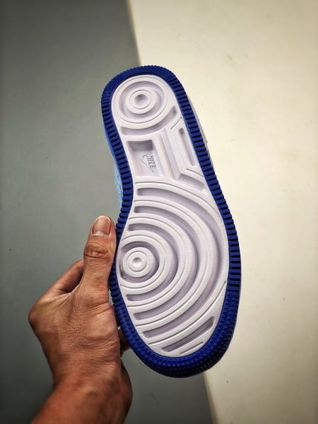 Air Force 1 Shadow Branco Azul Camurca - Vista 4