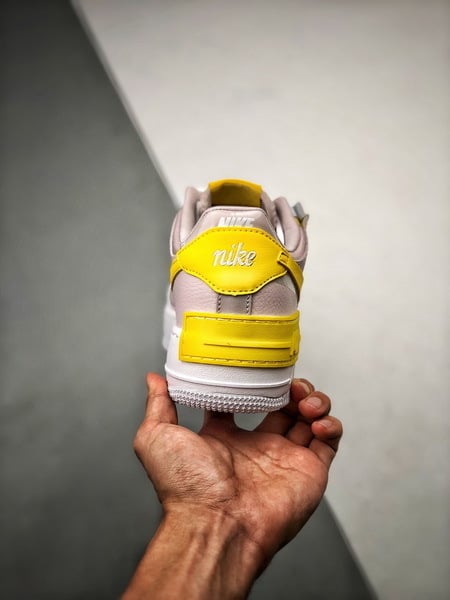 Air Force 1 Shadow Branco Amarelo e Rosa - Vista 3