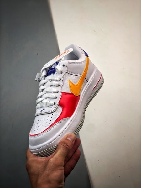 Air Force 1 Shadow Branco Amarelo e Vermelho - Vista 5