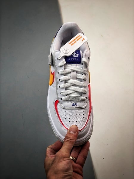Air Force 1 Shadow Branco Amarelo e Vermelho - Vista 9