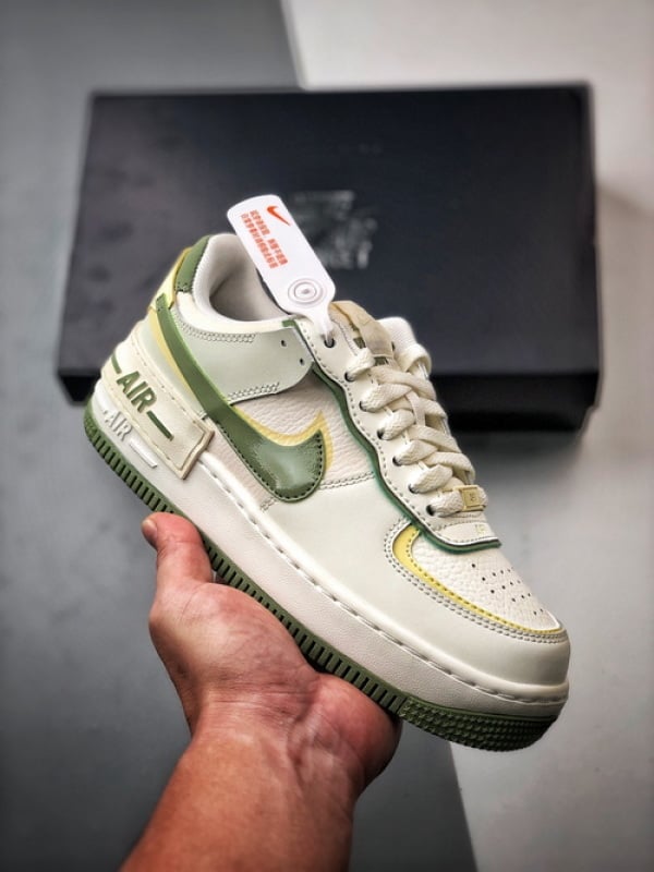 Air Force 1 Shadow Branco Amarelo e Verde - Vista 1