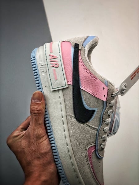 Air Force 1 Shadow Branco Preto e Rosa - Vista 8