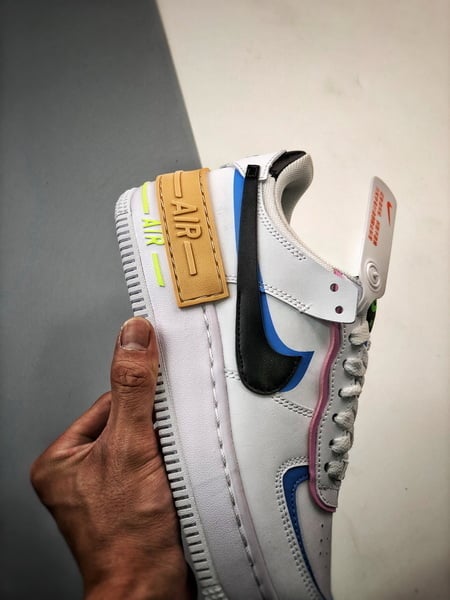 Air Force 1 Shadow Branco Preto e Amarelo - Vista 2