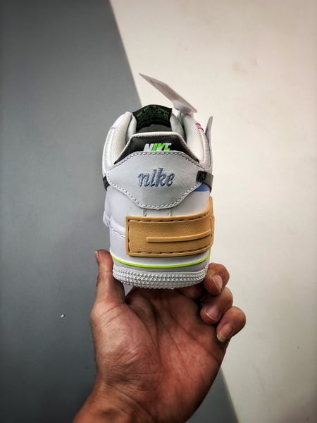 Air Force 1 Shadow Branco Preto e Amarelo - Vista 3