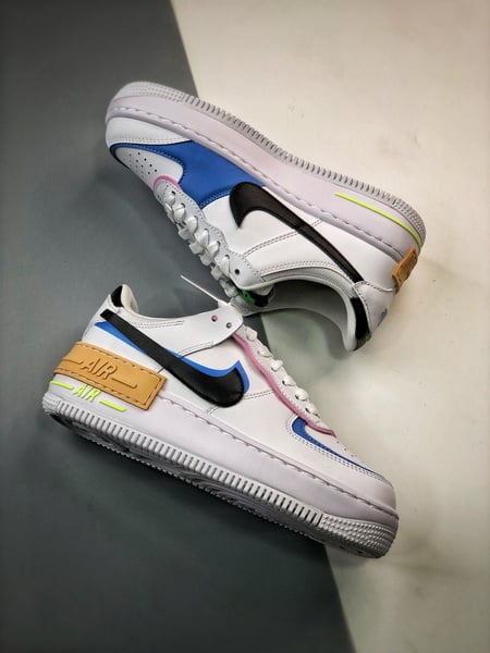 Air Force 1 Shadow Branco Preto e Amarelo - Vista 6