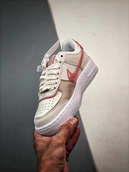 Air Force 1 Shadow Bege Branco e Rosa - Vista 5