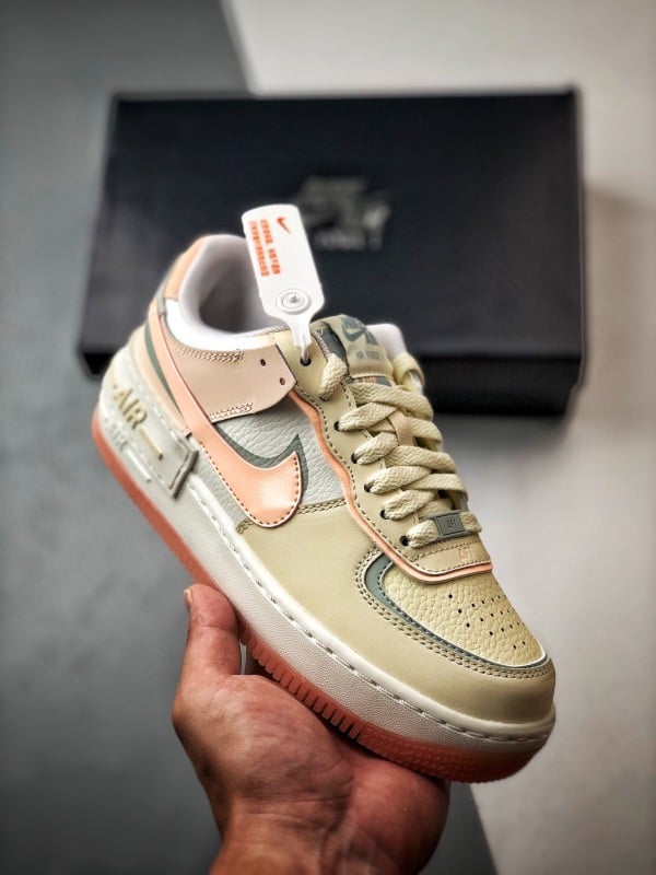 Air Force 1 Shadow Bege Rosa e Cinzento - Vista 1