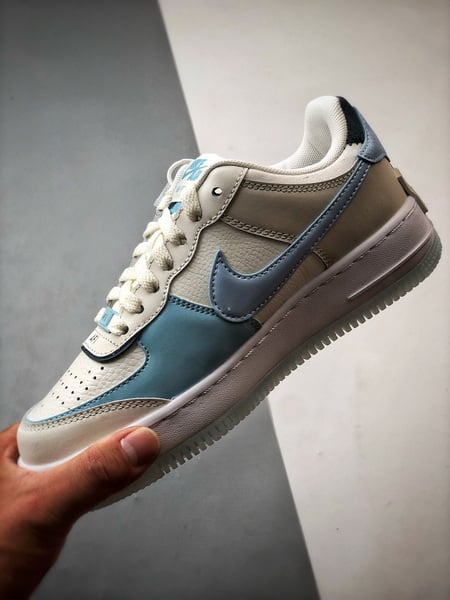 Air Force 1 Shadow Bege Preto e Azul - Vista 5