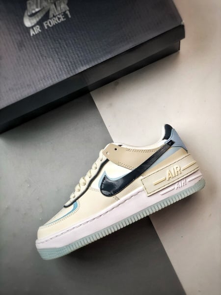 Air Force 1 Shadow Bege Preto e Azul - Vista 8