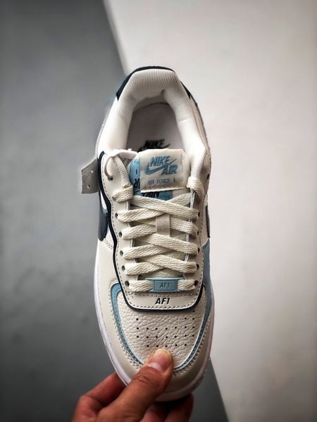 Air Force 1 Shadow Bege Preto e Azul - Vista 9