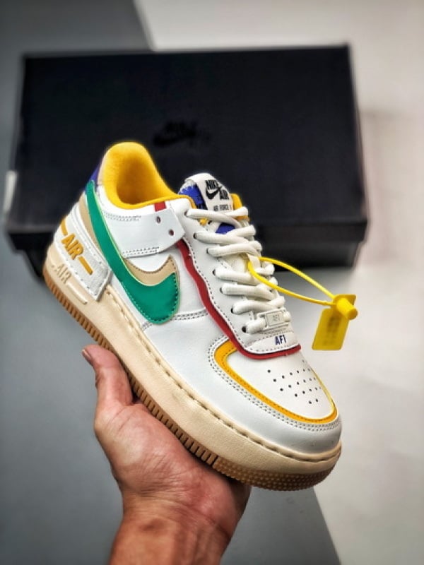 Air Force 1 Shadow Amarelo Verde e Vermelho - Vista 1