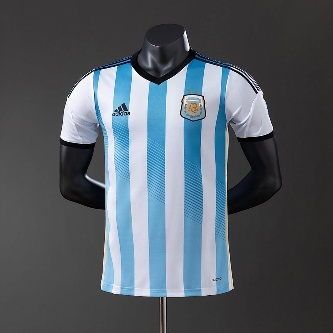 Camisola Principal do Argentina 2014 (Retro, Versao Jogador) - Vista 1