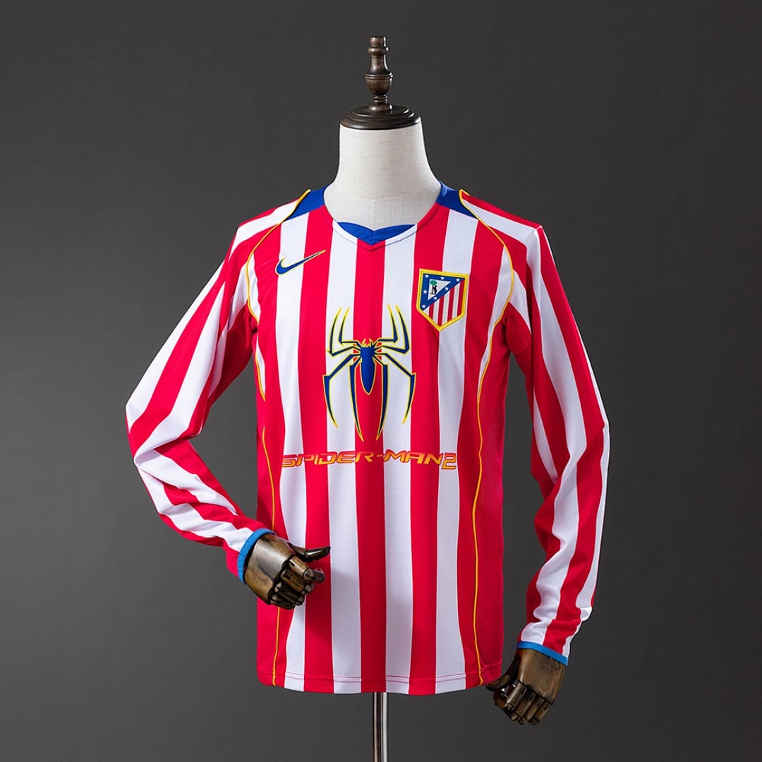 Camisola Principal do Atletico Madrid 2004/2005 (Retro, Manga Longa) - Vista 1