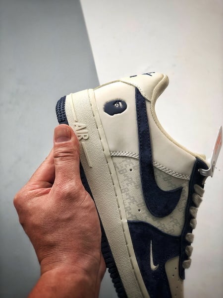 Bape x Air Force 1 Low Bege, Azul Escuro e Patchwork - Vista 2