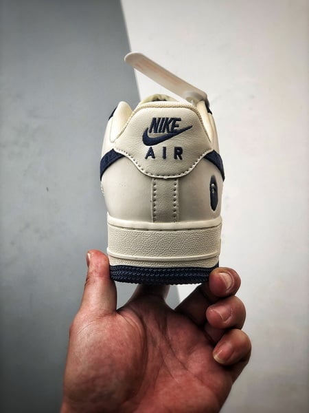 Bape x Air Force 1 Low Bege, Azul Escuro e Patchwork - Vista 3