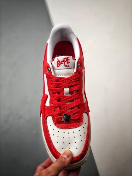 Bape x Air Force 1 Sta Low Branco e Vermelho - Vista 9