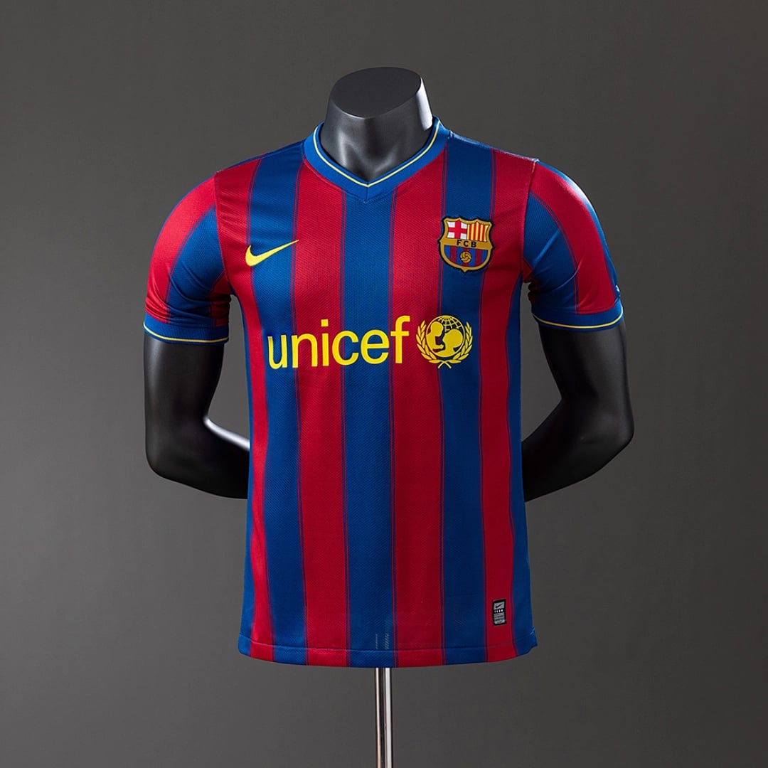 Camisola Principal do FC Barcelona 2009/2010 (Retro, Versao Jogador) - Vista 1