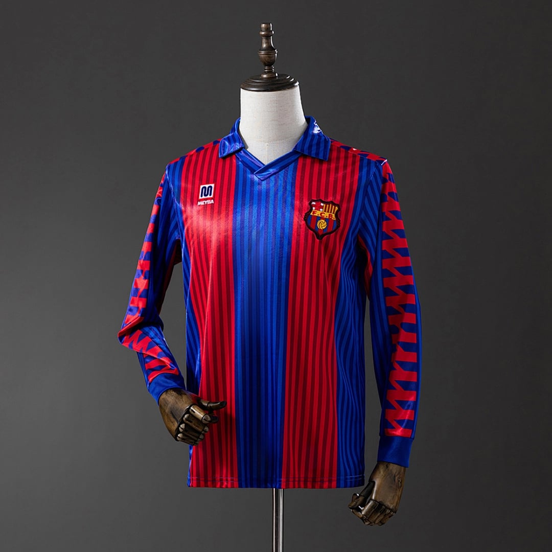 Camisola Principal do FC Barcelona 1992 (Retro, Manga Longa) - Vista 1