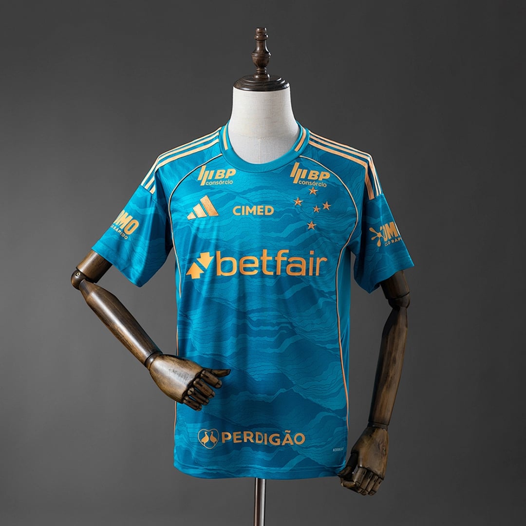 Camisola Terceira do Cruzeiro 2025/2026 Todos Patrocinadores - Vista 1
