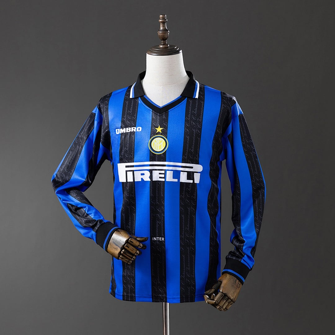 Camisola Principal do Inter Milan 1997/1998 (Retro, Manga Longa) - Vista 1