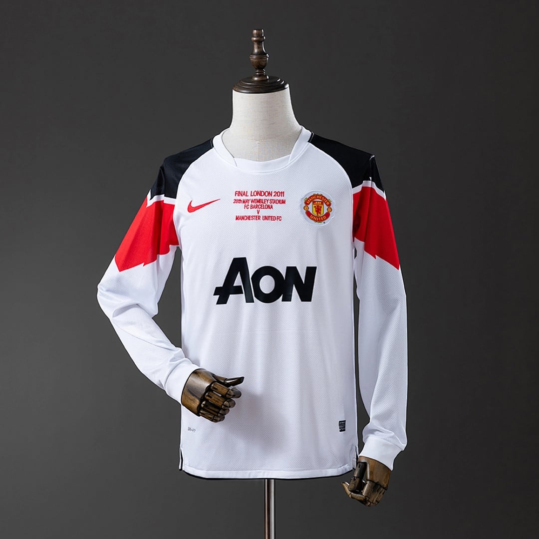Camisola Alternativa do Manchester United 2010/2011 (Retro, Manga Longa) - Vista 1