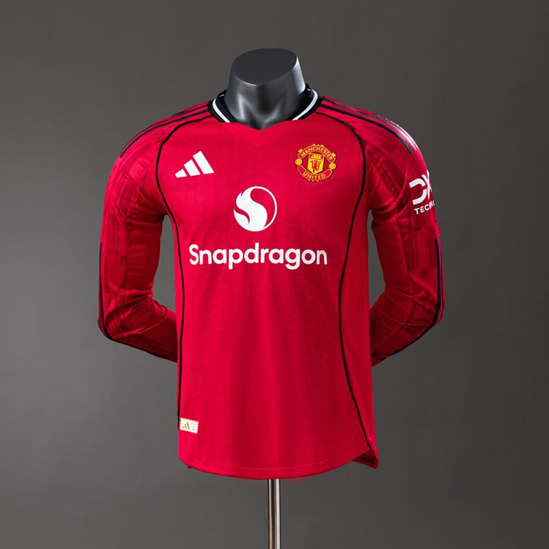 Manchester United 25 26 Home Long Sleeve Player Version - Vista 1