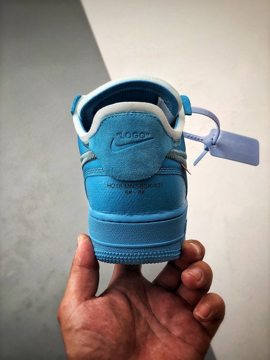 Off-White x Air Force 1 Low Azul - Vista 3