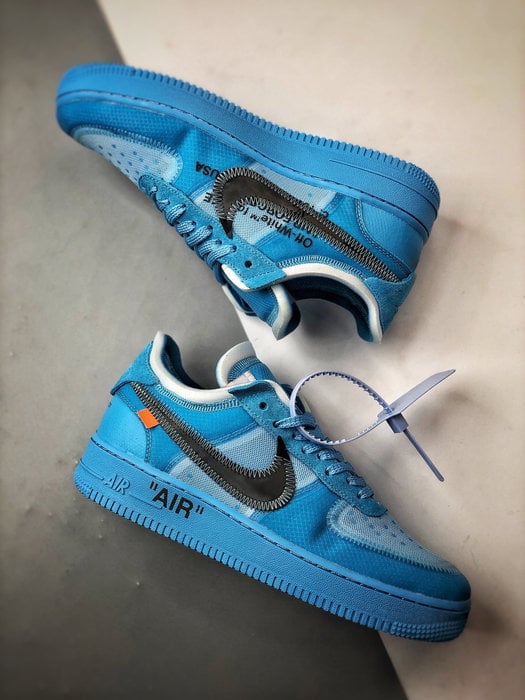 Off-White x Air Force 1 Low Azul - Vista 6
