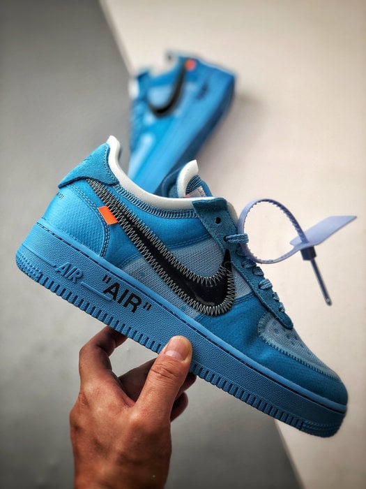 Off-White x Air Force 1 Low Azul - Vista 7