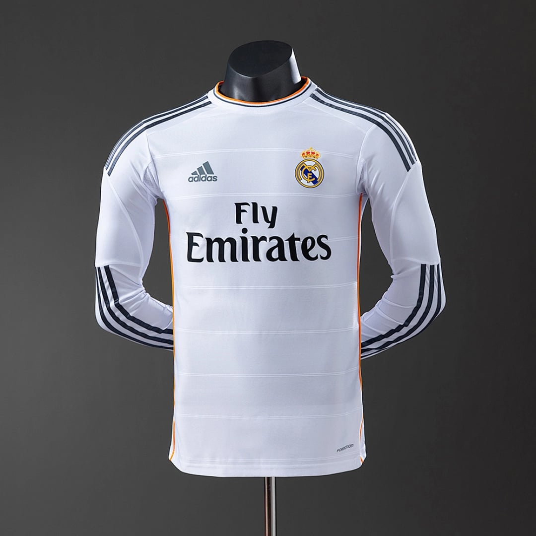 Camisola Principal do Real Madrid 2013/2014 (Retro, Versao Jogador, Manga Longa) - Vista 1