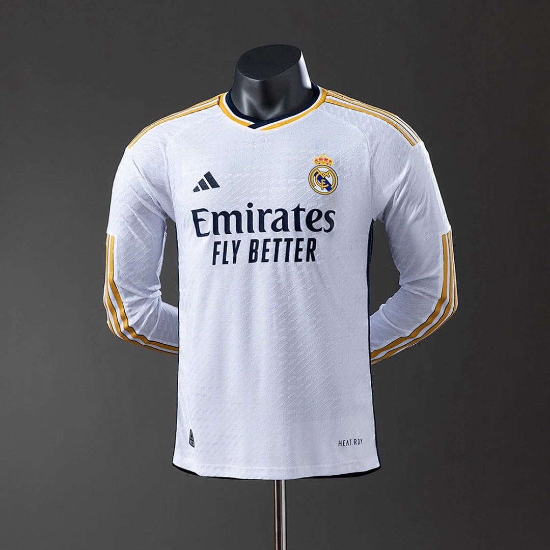Camisola Principal do Real Madrid 2023/2024 (Versao Jogador, Manga Longa) - Vista 1