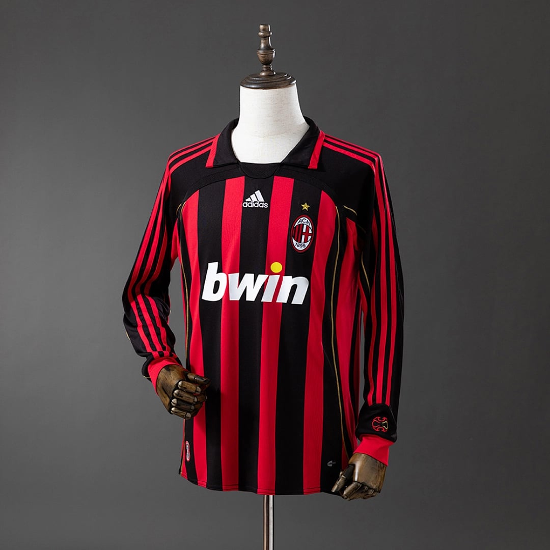 Camisola Principal do AC Milan 2006/2007 (Retro, Manga Longa) - Vista 1
