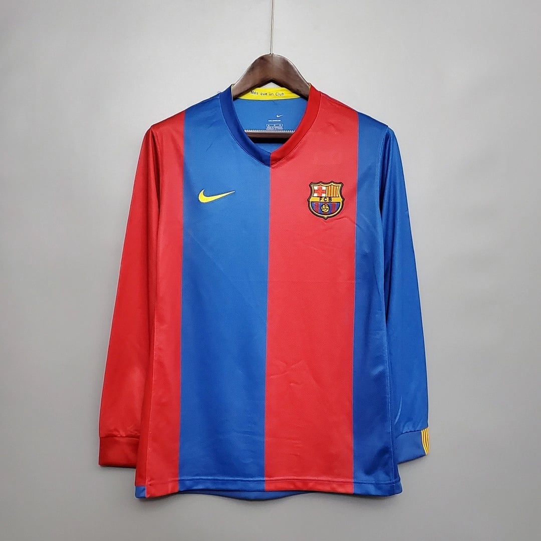 Camisola Principal do FC Barcelona 2006/2007 (Retro, Manga Longa) - Vista 1