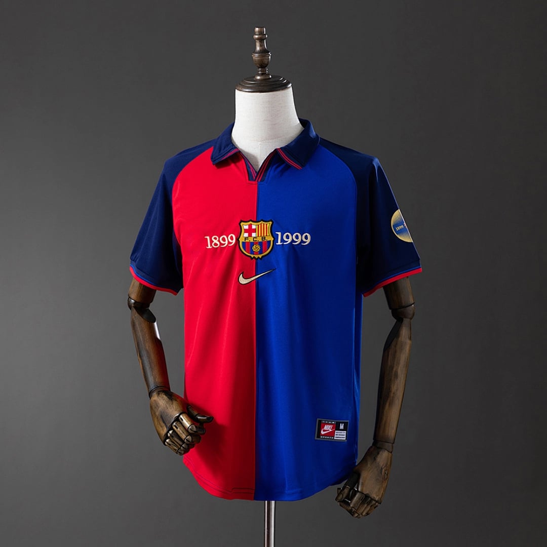 Camisola Principal do FC Barcelona Aniversario (Retro) - Vista 1