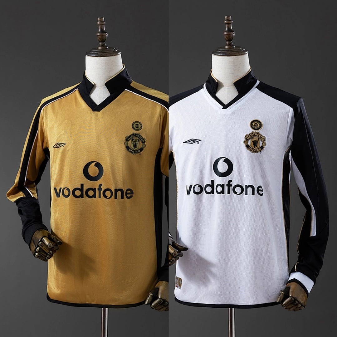 Camisola Manchester United 2001/2002 Aniversario (Retro, Manga Longa) - Vista 1