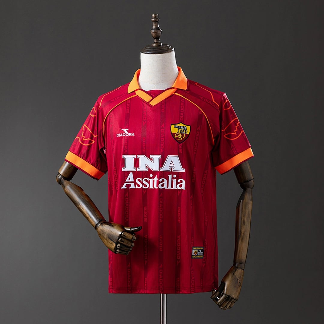 Camisola Principal do AS Roma 1999/2000 (Retro) - Vista 1